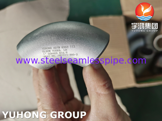 ASTM B363 WPT2 Khuỷu tay Titanium hợp kim thép Buttweld Fitting ASME B16.9