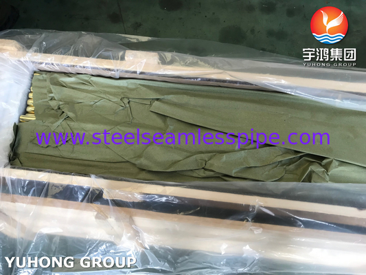 ASTM B111 C44300 Vàng hợp kim ống liền mạch cho máy trao đổi nhiệt