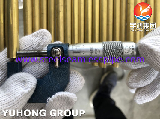 Vàng hợp kim ống liền mạch ASTM B111 C44300 Vàng ống niken 6M/PC,12M/PC