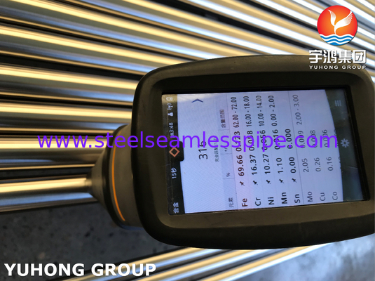 ASTM A269 TP316L ống liền mạch sưởi sáng cho thiết bị nước biển