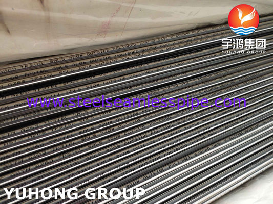 ASTM A269 TP316L Ống thép không gỉ sáng được đánh bóng hoàn thiện ống 320 Grit