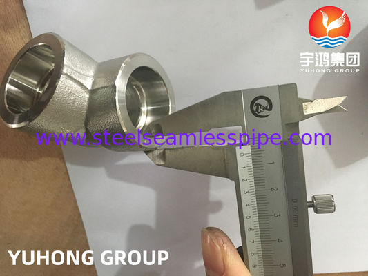 ASTM A182 F304 Stainless Steel Fitting 90 DEG Cúp tay cao áp B16.11