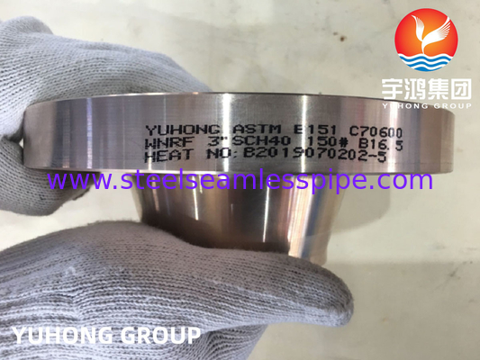 ASTM B151 C70600 1-1/4&quot; SCH40 #150 WN Vàng Nickel Vàng ASME B16.5