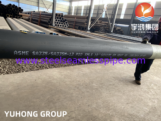 ASME SA335 P22 10 &quot;SCH120 ống nồi hơi liền mạch màu đen sơn kết thúc