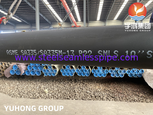 ASME SA335 P22 10 &quot;SCH120 ống nồi hơi liền mạch màu đen sơn kết thúc