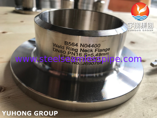 B564 N04400 Vòng cổ hàn mặt nâng mặt Nickel đồng hợp kim Flange cho ngành công nghiệp khai thác mỏ