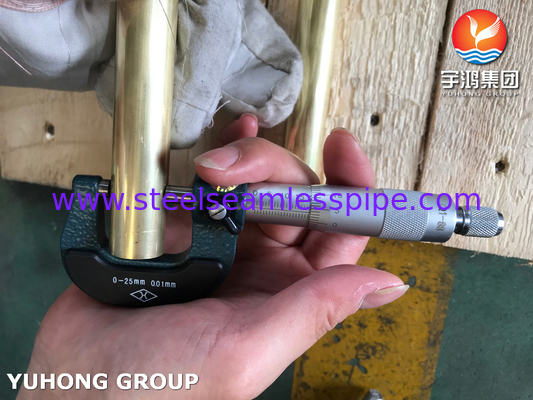 ASME SB111 C44300 Admiralty Brass Tube O61 kết thúc lạnh cho bộ trao đổi nhiệt
