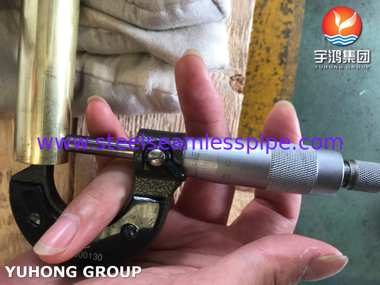 ASME SB111 C44300 Admiralty Brass Tube O61 kết thúc lạnh cho bộ trao đổi nhiệt