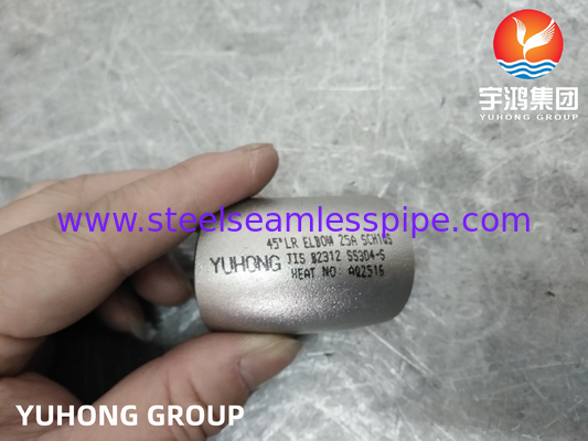 JIS B 2312 Khớp nối ống thép 90° 45° LR/SR Cổ tay SUS304 SUS304L