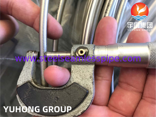 ASTM A269 TP316L ống cuộn bằng thép không gỉ Đèn rực rỡ để tiêm hóa chất
