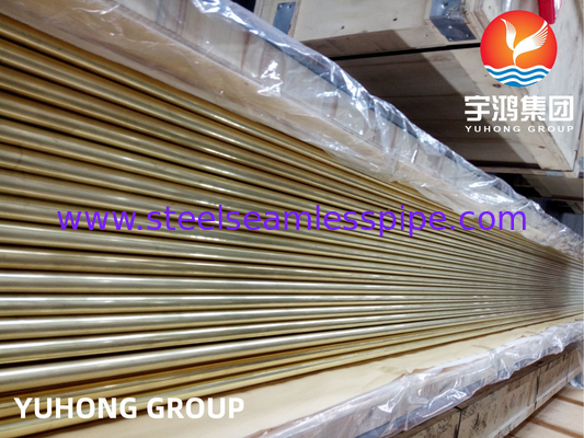 ASTM B111 C44300 Máy trao đổi nhiệt tủ lạnh Condenser Admiralty Brass Seamless Tube