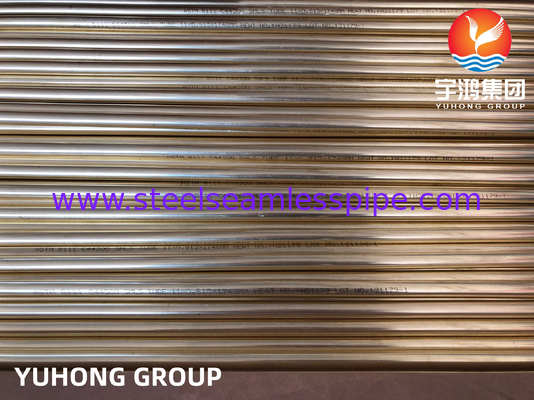 ASTM B111 C44300 Máy trao đổi nhiệt tủ lạnh Condenser Admiralty Brass Seamless Tube