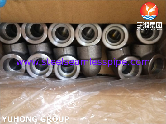 ASTM A105 Phụ kiện thép carbon Socket Weld 90Deg LR Elbows 3000LBS ASME B16.11