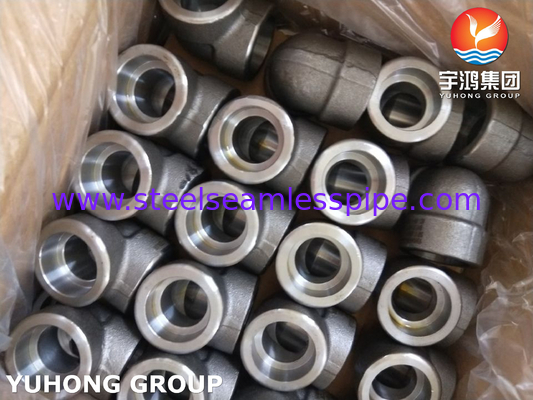 ASTM A105 Phụ kiện thép carbon Socket Weld 90Deg LR Elbows 3000LBS ASME B16.11
