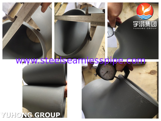 ASME B16.9 ASTM A234 WPB Thiết bị ống thép carbon Thiết bị phủ màu đen