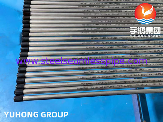 Ống thép không gỉ được ủ sáng bằng thép không gỉ ASTM A213 TP316L