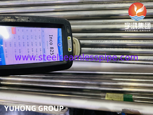 ASME SB163 N08825 ống không may hợp kim niken cho máy ngưng tụ và máy trao đổi nhiệt