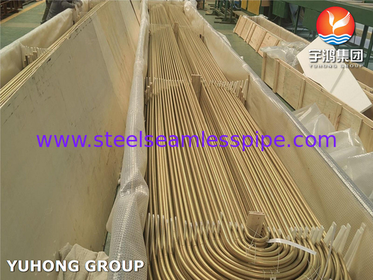 ASTM B111 C68700 Đồng hợp kim thép ống u cong liền mạch cho máy trao đổi nhiệt