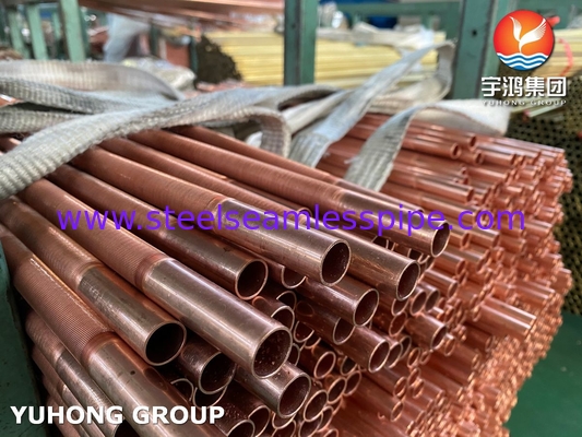B111 C70600 Máy làm mát không khí bằng hợp kim đồng Nickel đồng đồng bằng ống cánh thấp cho máy trao đổi nhiệt