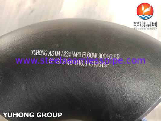 Thép hợp kim ASTM A234 WP9 Khuỷu tay 90 độ SR ANSI B16.9 Lắp mông