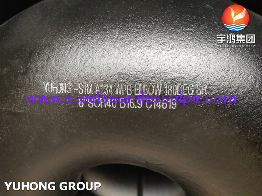 Phụng thép Buttweld ASTM A234 WPB Thép carbon 90/180 độ SR Cúp tay