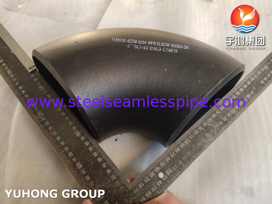 Phụng thép Buttweld ASTM A234 WPB Thép carbon 90/180 độ SR Cúp tay