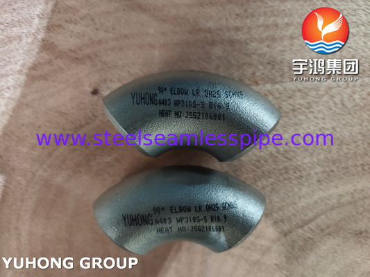 ASTM A403 WP310S-S thép không gỉ 90 độ Long Radius Elbow