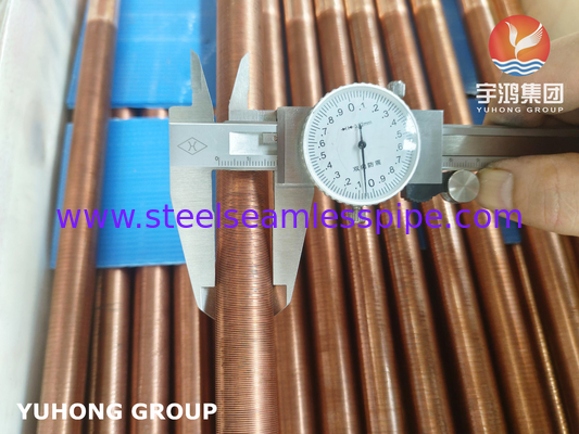C12200 Bụi ống cánh thấp đồng hợp kim ống cánh đồng cho máy bay bốc hơi
