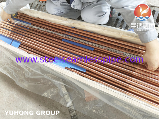 C12200 Bụi ống cánh thấp đồng hợp kim ống cánh đồng cho máy bay bốc hơi