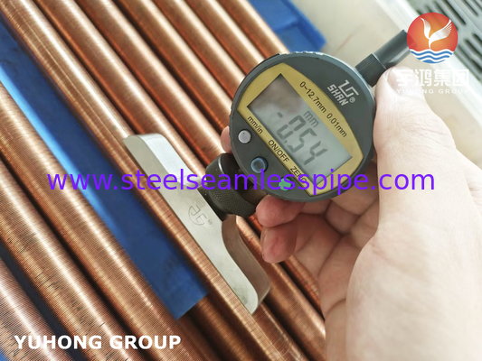 C12200 Bụi ống cánh thấp đồng hợp kim ống cánh đồng cho máy bay bốc hơi