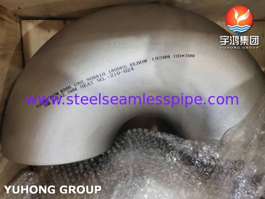 Tiêu chuẩn Mỹ ASTM403 WP321 180 độ ống thép không gỉ khuỷu tay B16.9