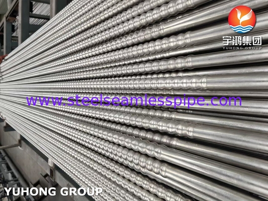 ASTM A213 TP304 Bụi gốm thép không gỉ ống truyền nhiệt tăng cường
