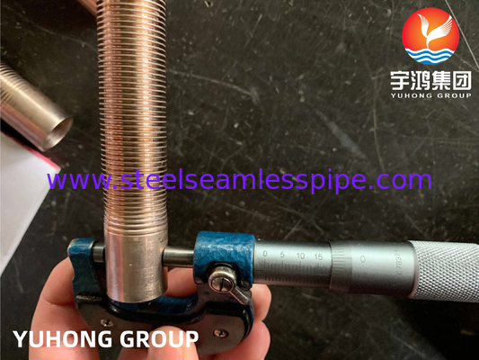 10-38mm đường kính ống đồng hợp kim Nickel có vây thấp để chuyển nhiệt hiệu quả