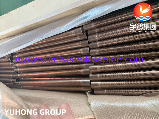10-38mm đường kính ống đồng hợp kim Nickel có vây thấp để chuyển nhiệt hiệu quả
