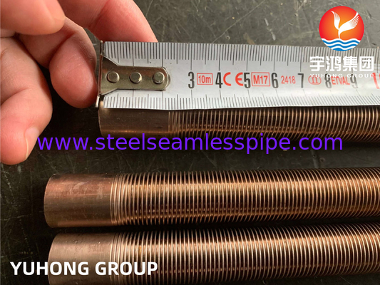 10-38mm đường kính ống đồng hợp kim Nickel có vây thấp để chuyển nhiệt hiệu quả