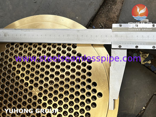 Vàng hải quân C46400 Tube sheet B171 Cuzn36sn1 Cho máy trao đổi nhiệt biển
