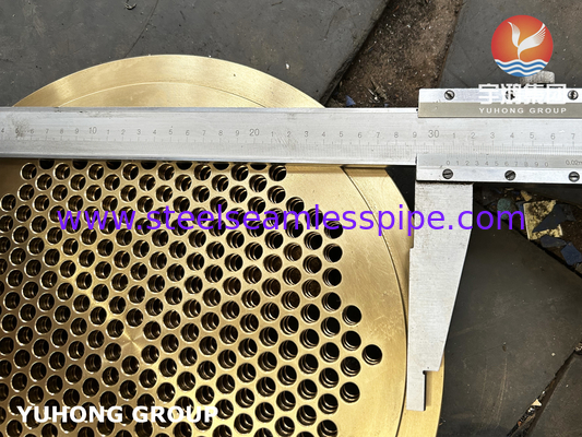 Vàng hải quân C46400 Tube sheet B171 Cuzn36sn1 Cho máy trao đổi nhiệt biển
