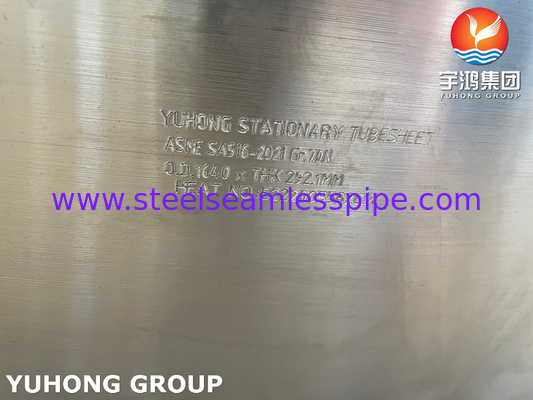 ASME SA516 GR.70N Bảng ống cố định cho ứng dụng phụ kiện trao đổi nhiệt