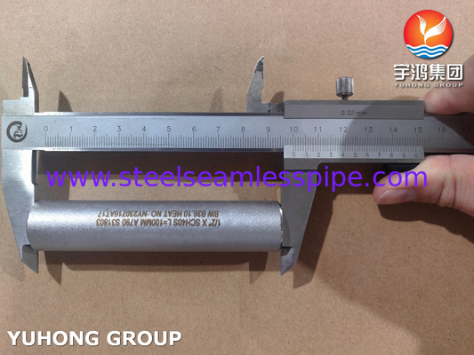 ASME B36.10 Ống đái ASTM A790 UNS S31803 Ống đái thép Duplex không may