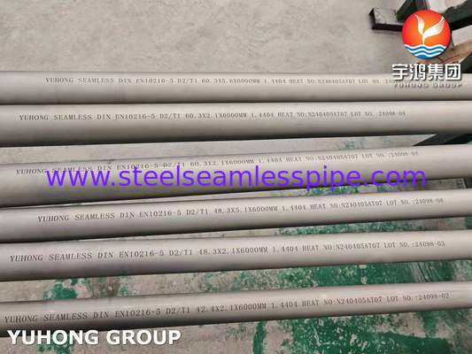 DIN EN10216-5 1.4404 D2 T1 D4 T3 ống ống không thô