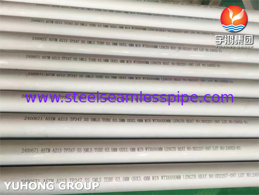 ASTM A213/ASME SA 213 TP347/TP347H ống không may thép không gỉ trong nồi hơi trao đổi nhiệt