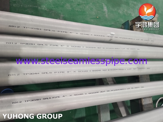ASTM A312 TP304H ống thép không gỉ không may với độ bền cao