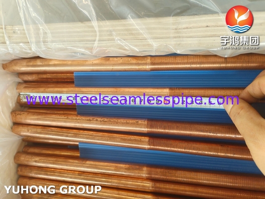ASTM B111 UNS C12200 ống đồng liền mạch trao đổi nhiệt ống vây thấp