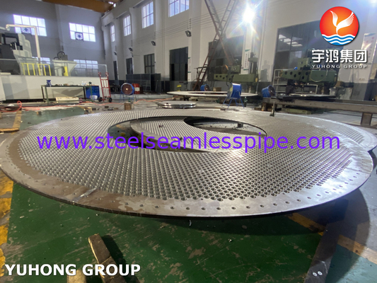ASTM a182 Baffle thép không gỉ và tấm ống cho bộ trao đổi nhiệt