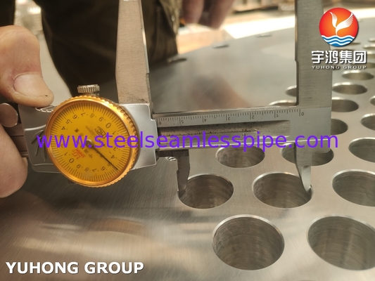ASTM A182 F304 Bảng ống thép không gỉ Máy trao đổi nhiệt tấm ống