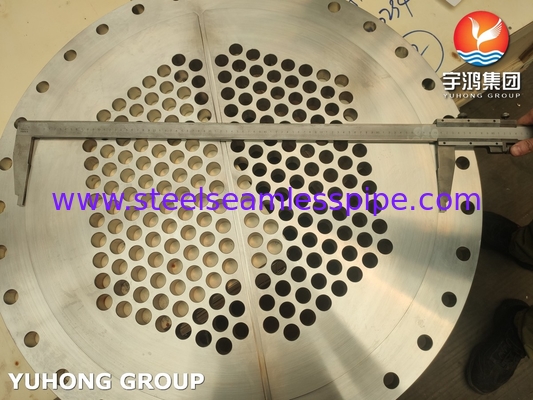 ASTM A182 F304 Bảng ống thép không gỉ Máy trao đổi nhiệt tấm ống