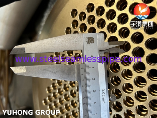 ASTM B171 C46400 Bảng ống đồng hải quân cho máy trao đổi nhiệt và nồi hơi