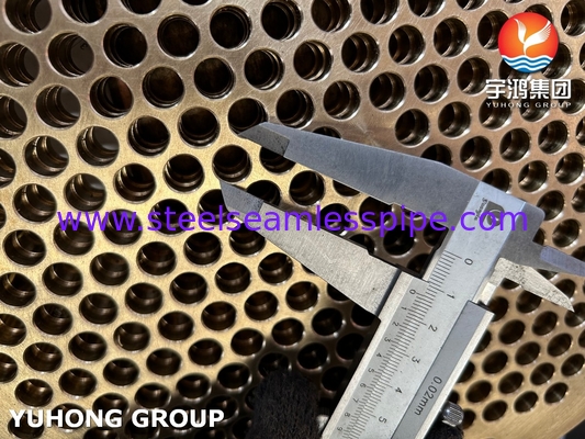 ASTM B171 C46400 Bảng ống đồng hải quân cho máy trao đổi nhiệt và nồi hơi