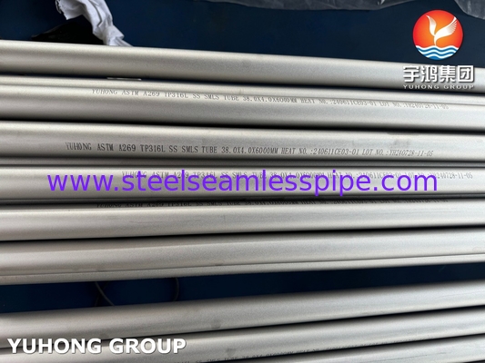 ASTM A269 TP316L Ống thép không gỉ rỗng, ống liền mạch, ống nhựa