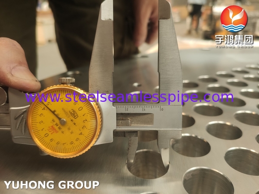 ASME SA240 SS304 Bảng ống thép không gỉ cho bộ trao đổi nhiệt